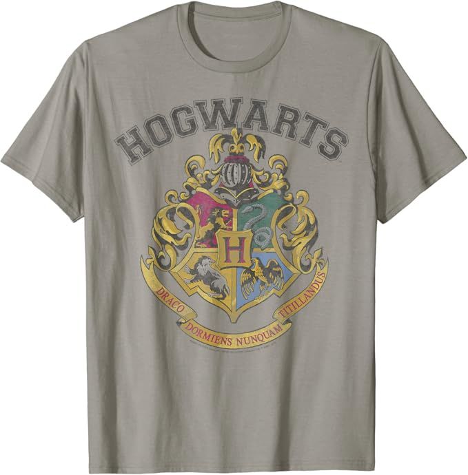 Harry Potter Hogwarts Vintage Crest T-Shirt | Amazon (US)