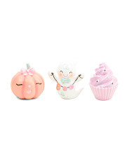 Set Of 3 Pumpkin, Ghost And Cake Decor | Marshalls