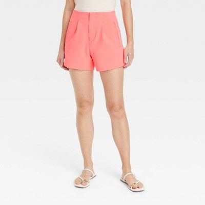Women's High-Rise Tailored Shorts - A New Day™ Pink 6 | Target