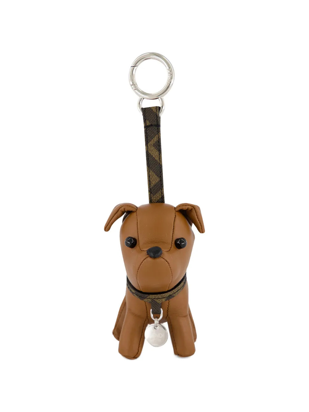 FENDI Ito leather dog charm - Brown | Farfetch Global