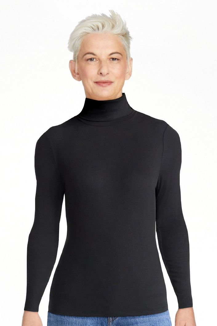 Time and Tru Women's Ribbed Turtleneck with Long Sleeves, Sizes XS-XXXL | Walmart (US)
