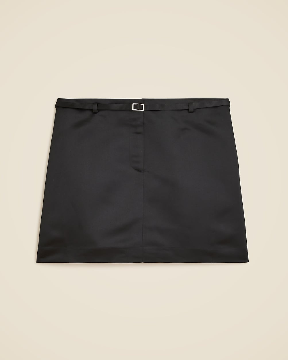 Belted mini skirt in duchesse satin | J. Crew US