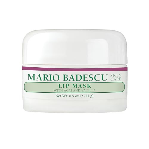 Mario Badescu Lip Mask with Acai and Vanilla for All Skin Types, Overnight Lip Treatment Enriched With Skin Softening Coconut Oil and Hydrating Shea Butter, 0.5 Ounces | Amazon (US)