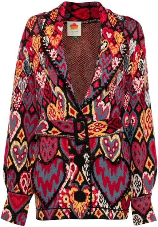 FARM Rio Women's Hearts Ikat Knit Blazer | Amazon (US)