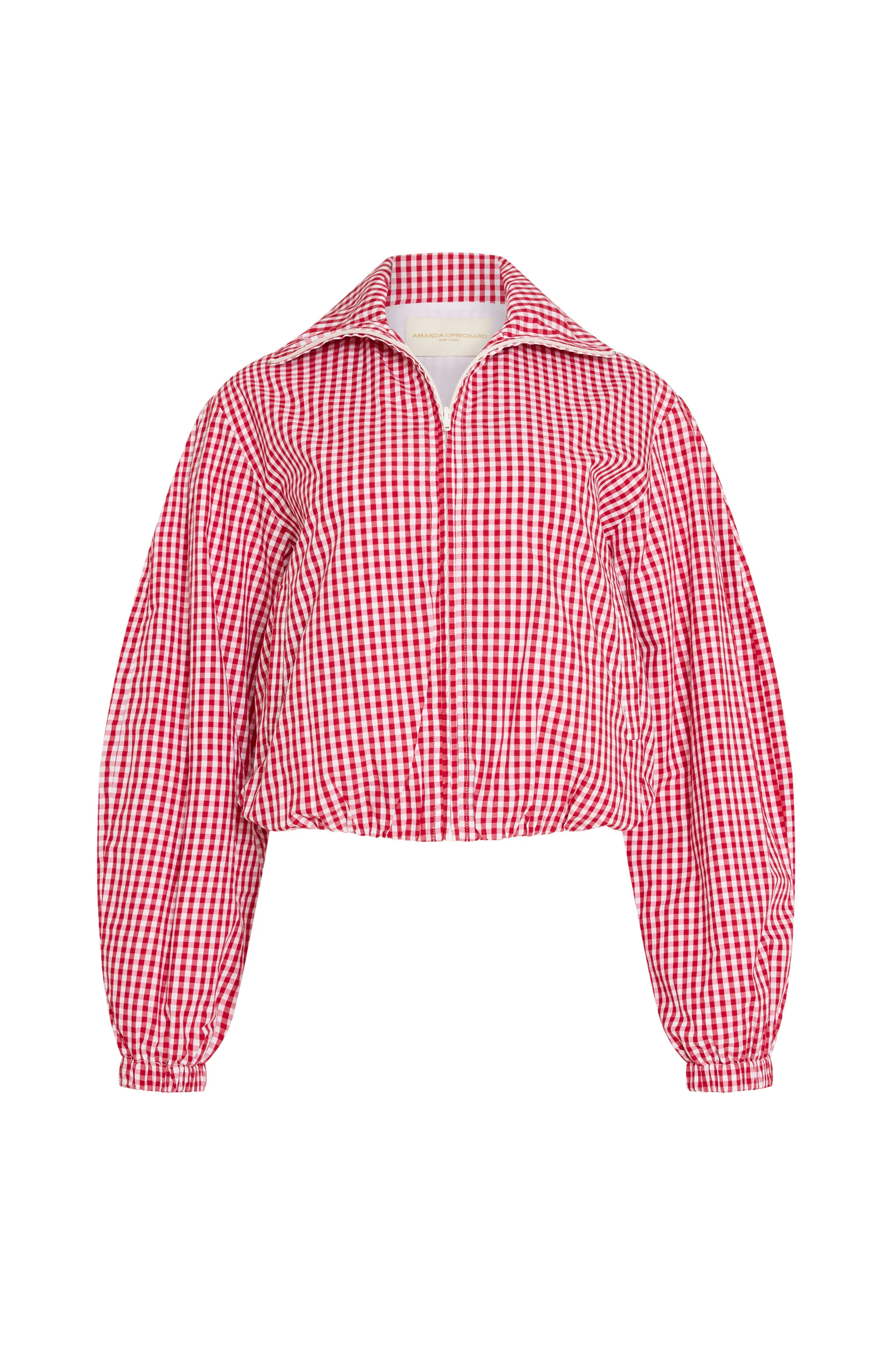 Como Bomber Jacket in Gingham | Amanda Uprichard