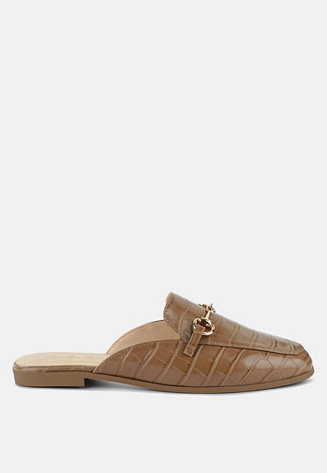 begonia buckled faux leather mules - Macy's | Macy's