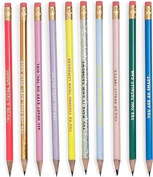 ban.do Women's Write On Pre-Sharpened Graphite Pencil Set of 10, Compliments | Amazon (US)