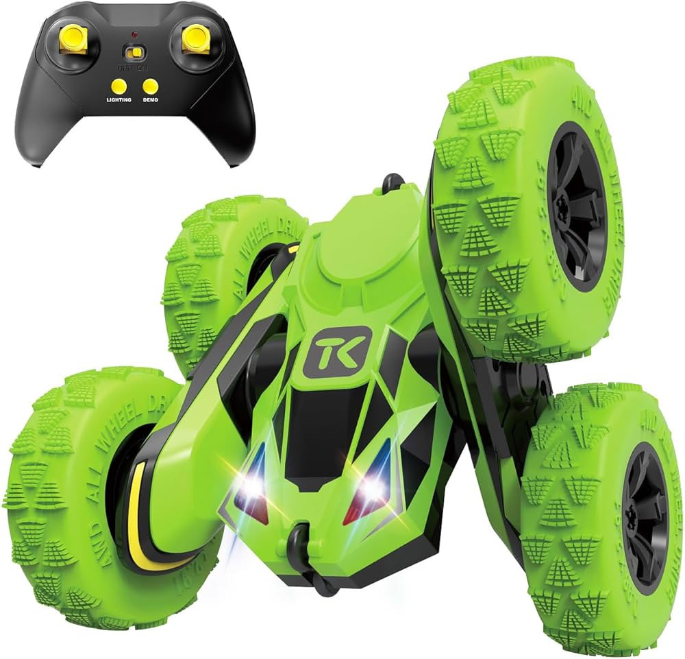Threeking RC Stunt Cars Remote Control Car Double-Sided Driving 360-degree Flips Rotating Car Toy... | Amazon (US)