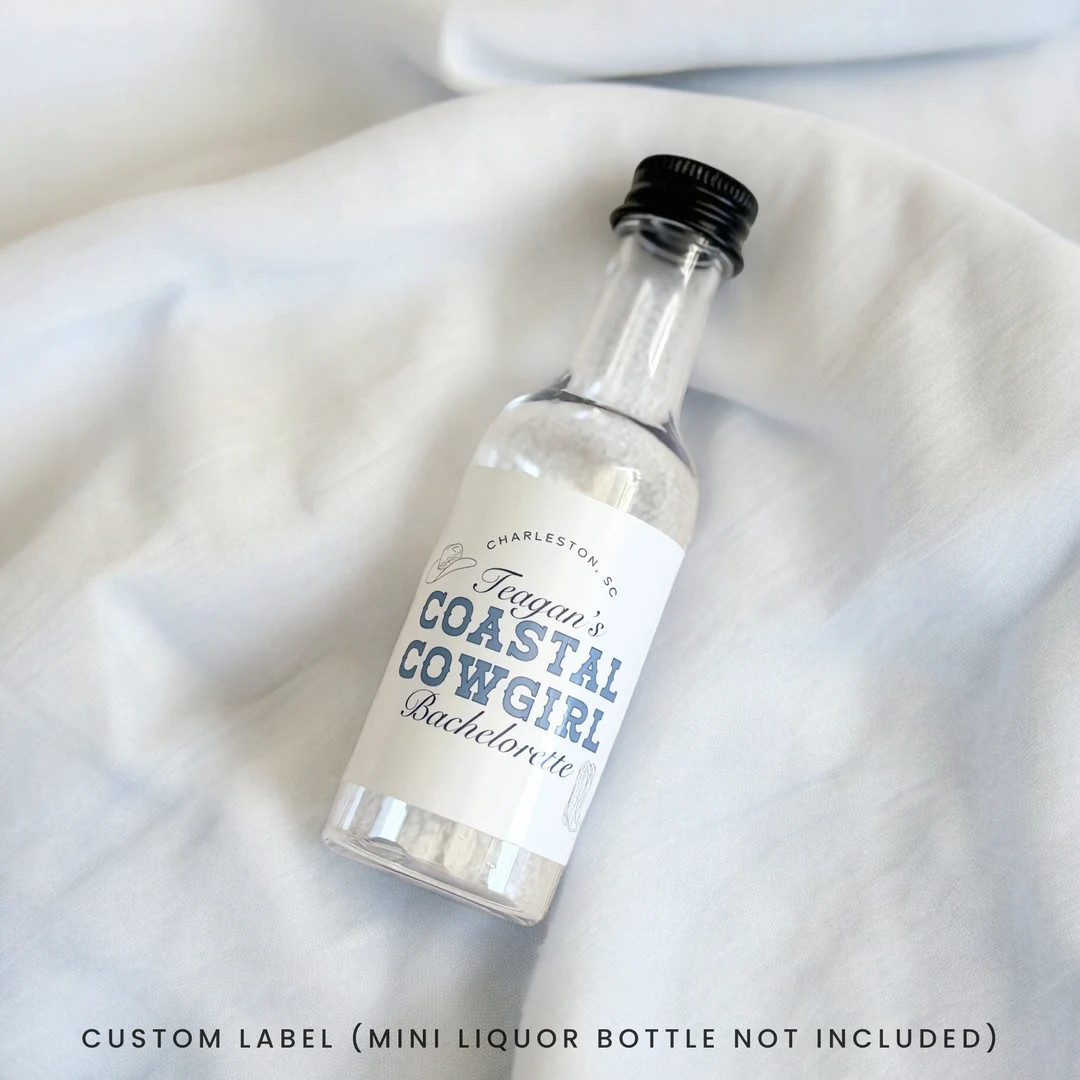 Coastal Cowgirl Bachelorette Shooter Labels Coastal Cowgirl Bachelorette Favors Custom Shooter La... | Etsy (US)