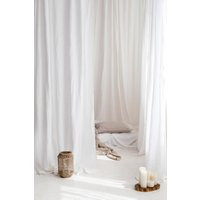 White Linen Curtain Panel 55x110"", Stonewashed Curtains, Washed Soft Drapes in Snow White | Etsy (US)