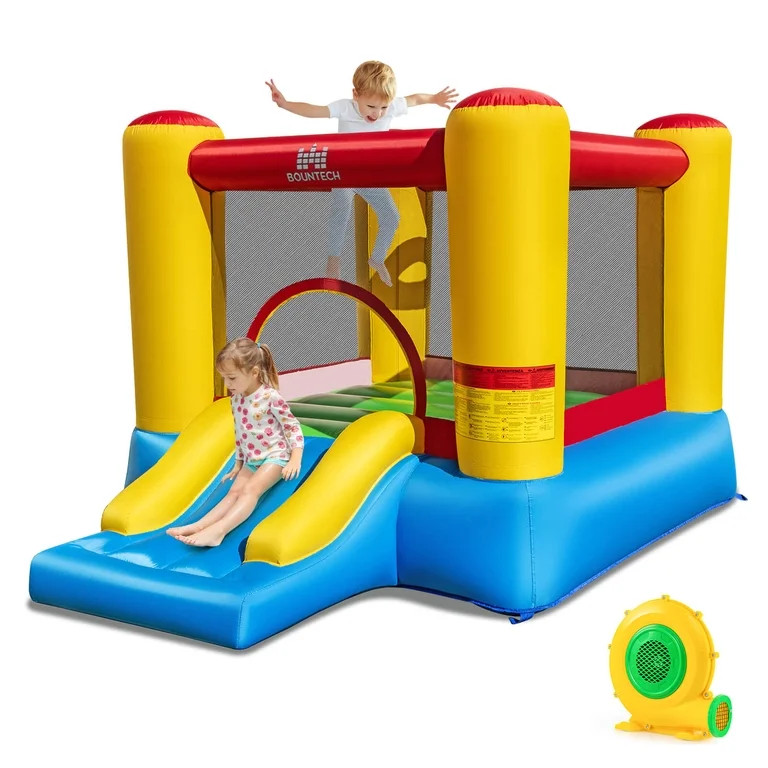 Costway Inflatable Bouncer Kids Bounce House Jumping Castle Slide with 550W Blower | Walmart (US)