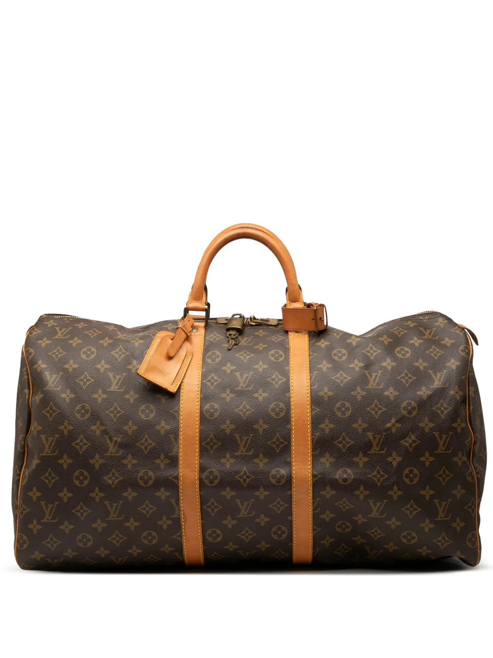 Louis Vuitton Pre-Owned 1988 Monogram Keepall 55 travel bag - Brown | Farfetch Global