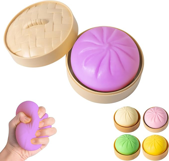 Dumpling Squishy, Mystery Squishy Dumpling Box, Fidget Toys Adults & Teens, Easter Basket Stuffer... | Amazon (US)