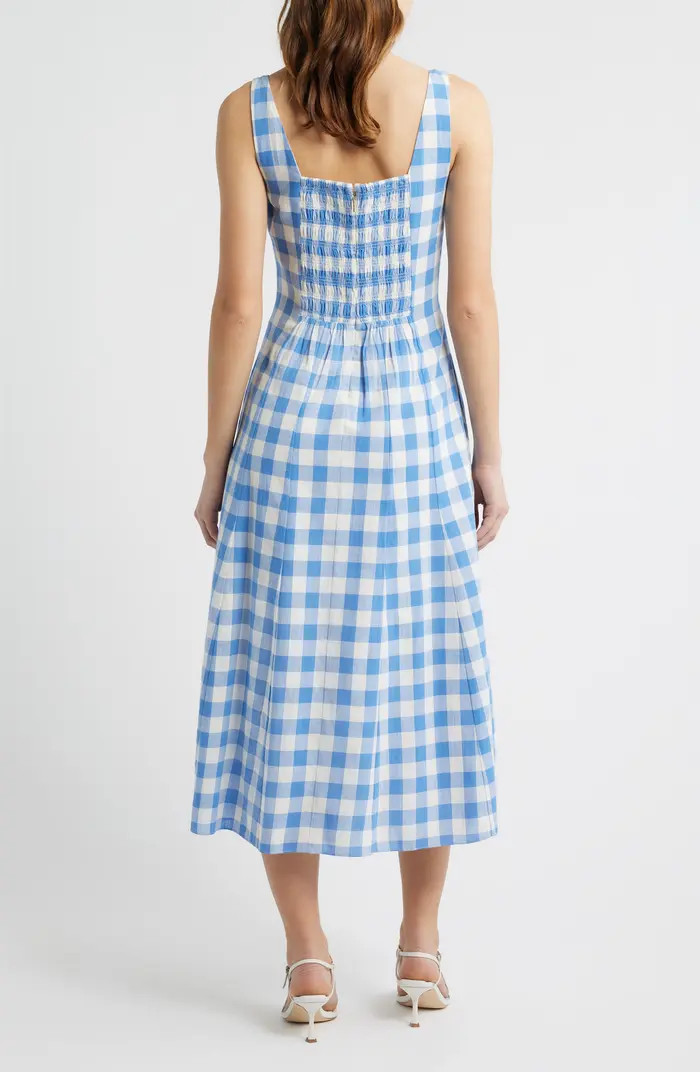 Ardena Organic Cotton Ginghanm Dress | Nordstrom
