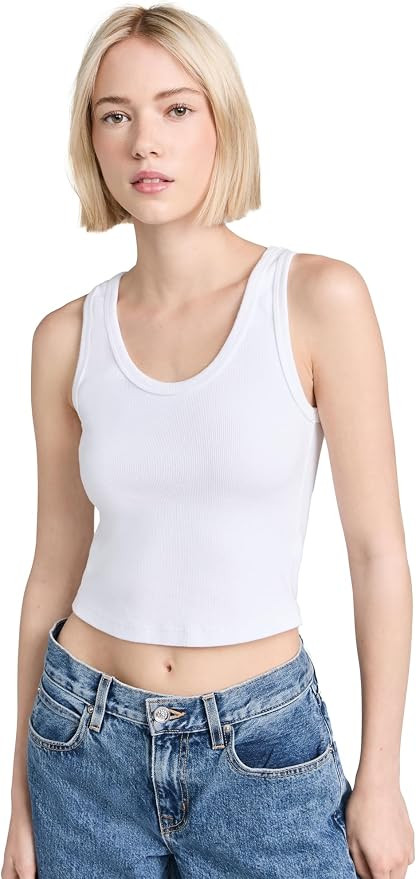 perfectwhitetee Women's Blondie Structured Rib Bra Friendly Tank | Amazon (US)