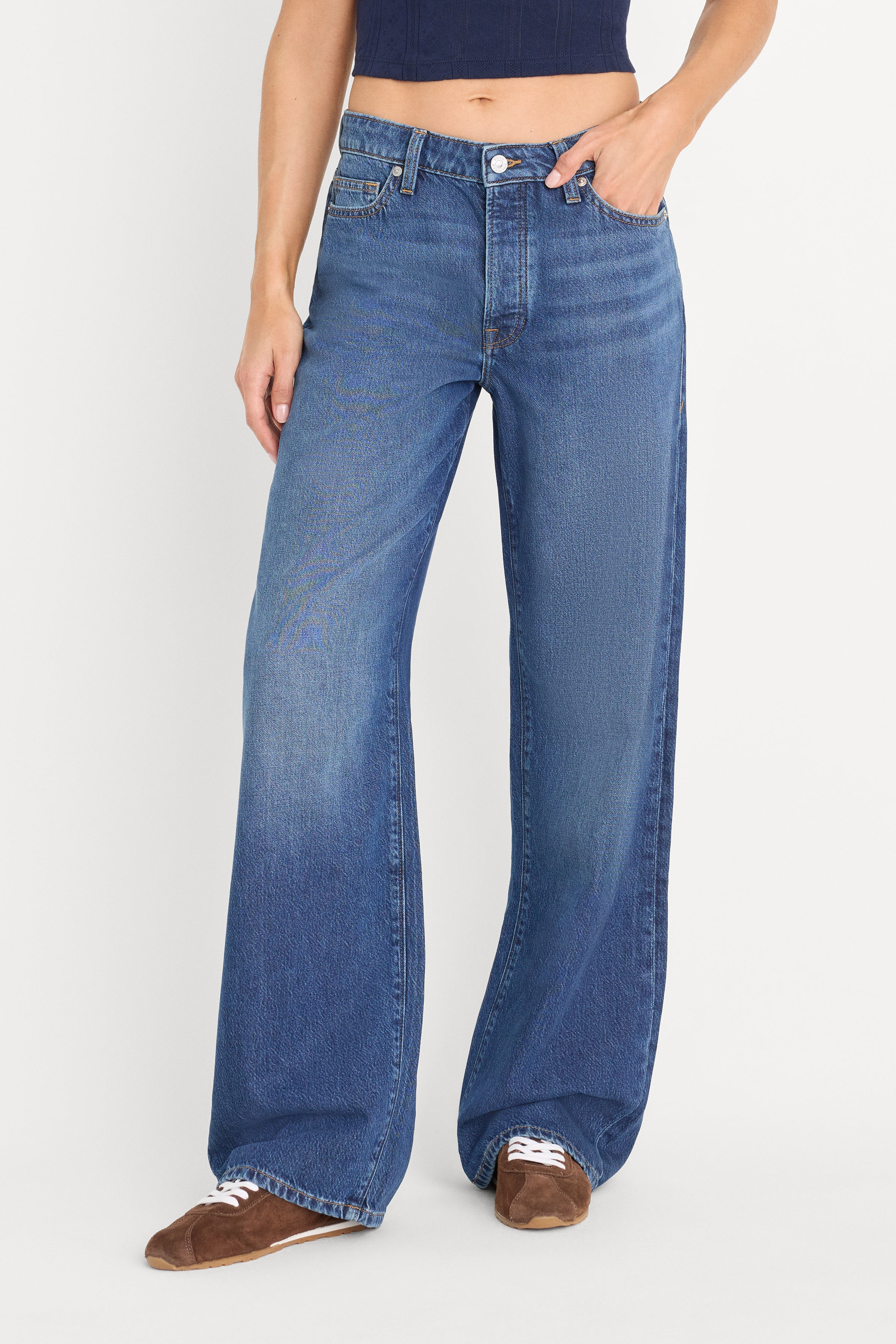 WEIGHTLESS WIDE JEANS | INDIGO1258 | Good American