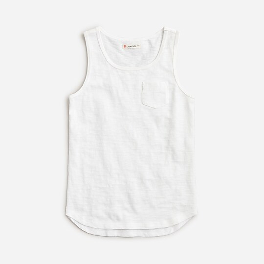 Girls' solid pocket tank top | J. Crew US