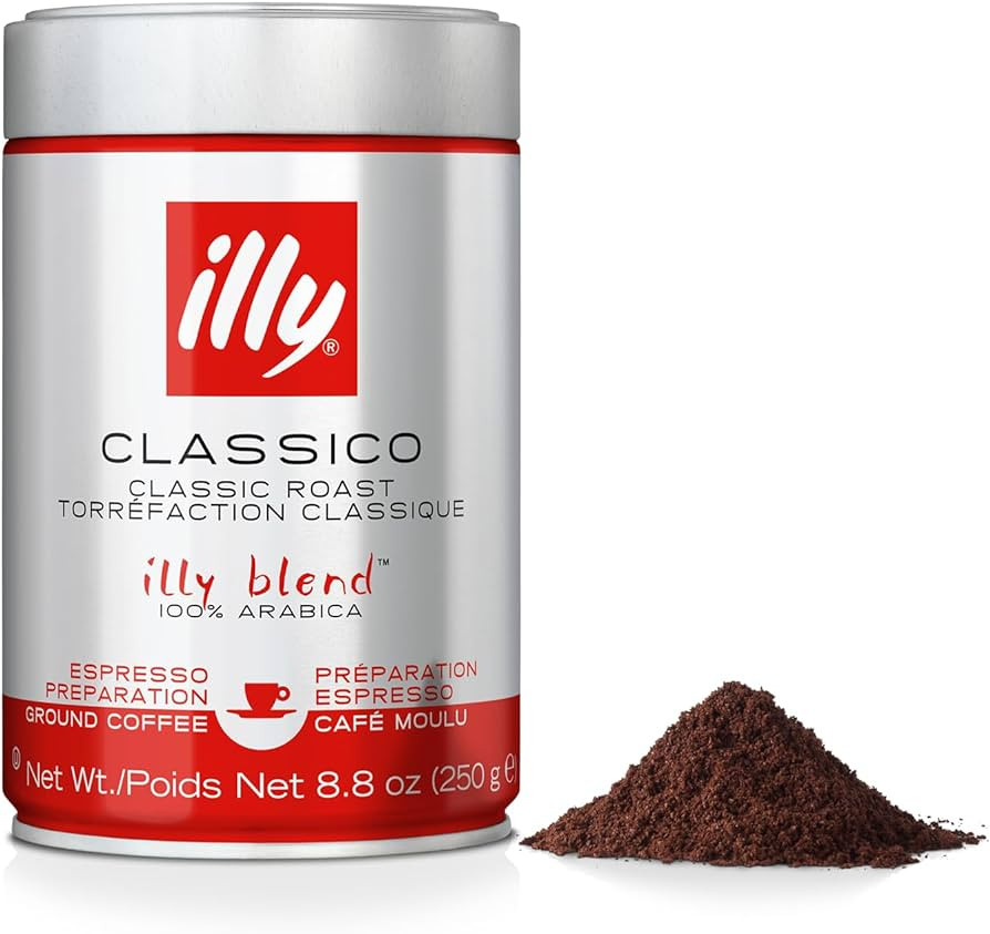 Illy Classico Ground Espresso Coffee, Medium Roast Roast With Notes Of Chocolate & Caramel, 100% ... | Amazon (US)