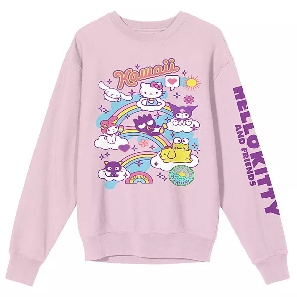 Juniors' Hello Kitty Fleece Graphic Crewneck Sweatshirt | Kohl's