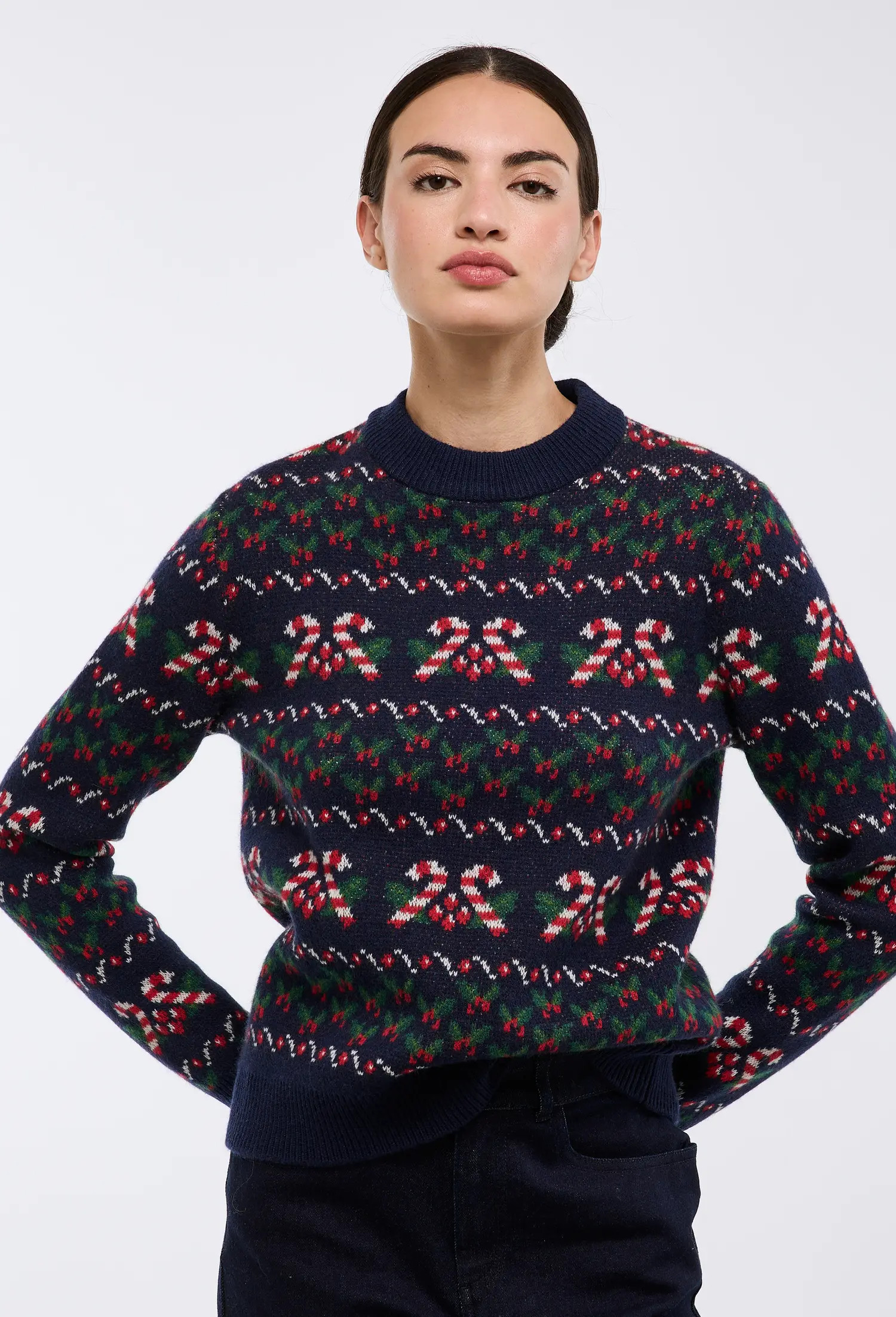 Pull jacquard fantaisie en laine | Monoprix Mode