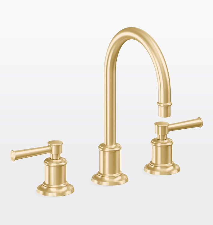 Miramar Lever Handle Widespread Bathroom Faucet | Rejuvenation | Rejuvenation