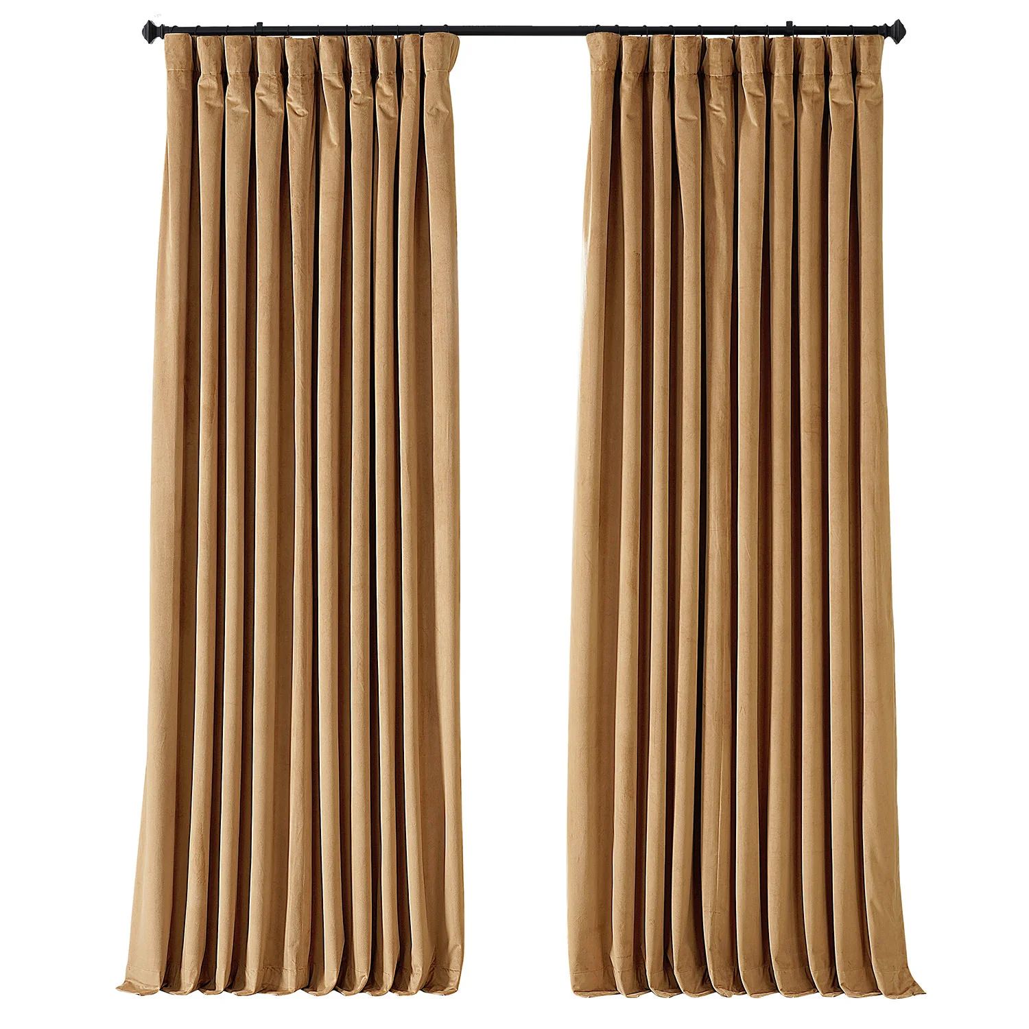 Velvet Solid Blackout Thermal Rod Pocket Single Curtain Panel | Wayfair North America