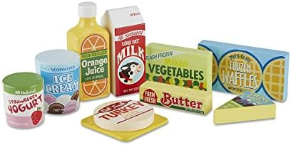 Melissa & Doug Fridge Food Wooden Play Food Set (9 pcs) | Amazon (US)