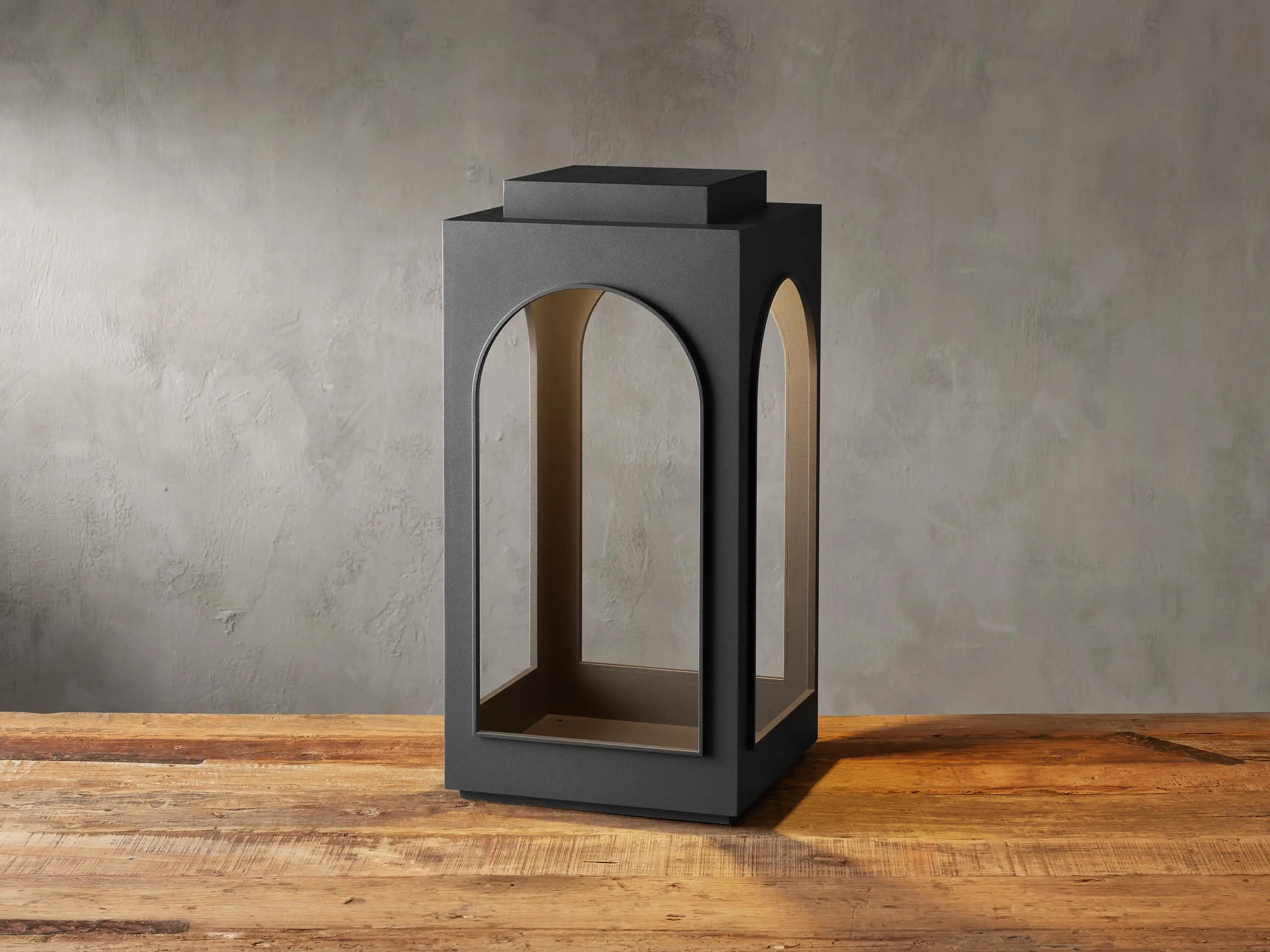 Athos Outdoor Solar Lantern | Arhaus