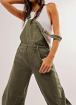 loveimgs Women Y2k Baggy Barrel Jeans Overalls Wide Leg Denim Pants Bib Overalls Jumpsuit Boyfrie... | Amazon (US)