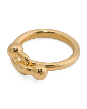 Made In Italy 14kt Gold Ball Link Ring | TJ Maxx