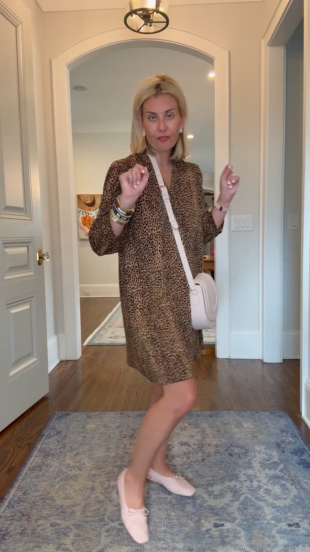 I love a leopard, but it has to be the right leopard and this is it! I’m in xs dress and 7 flats (sized down 1). 

Codes:
Allie + Bess - Catherine20
Gigi New York - Catherine15


#LTKdayinmylife #LTKootd #LTKmomlife
