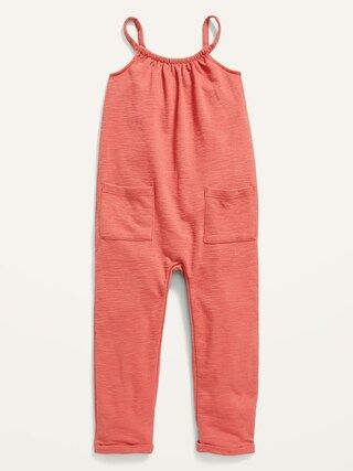 Sleeveless Textured-Knit Jumpsuit for Toddler Girls | Old Navy (US)