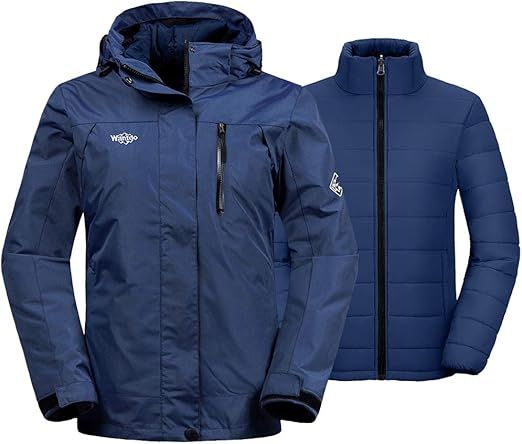 Wantdo Women's 3-in-1 Waterproof Ski Jacket Interchange Windproof Puffer Liner Warm Winter Coat I... | Amazon (US)