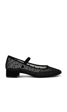 Jeffrey Campbell Top Tier Flats in Black Polka Dot Mesh Suede from Revolve.com | Revolve Clothing (Global)
