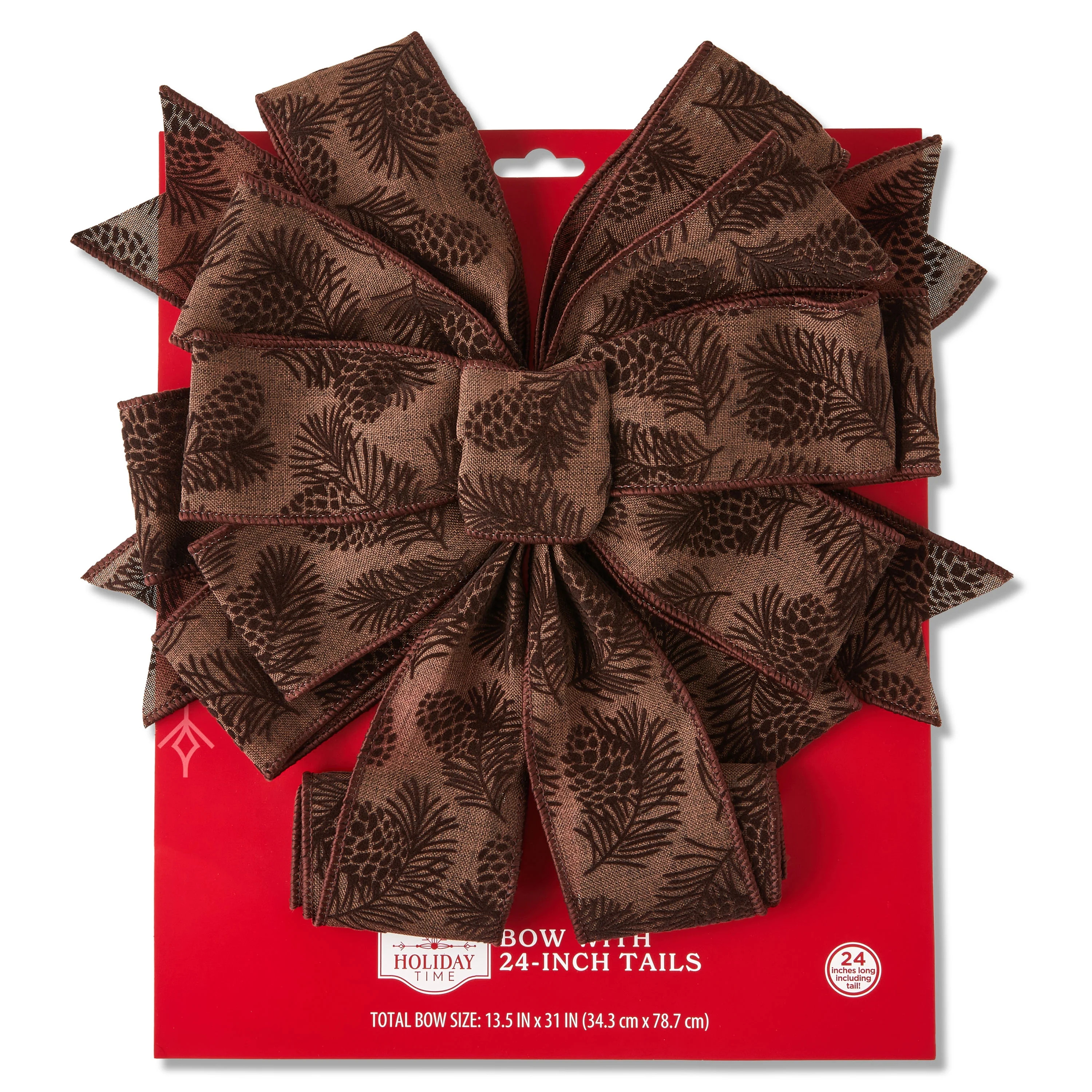 Brown Pinecone Decorative Christmas Ribbon, by Holiday Time | Walmart (US)