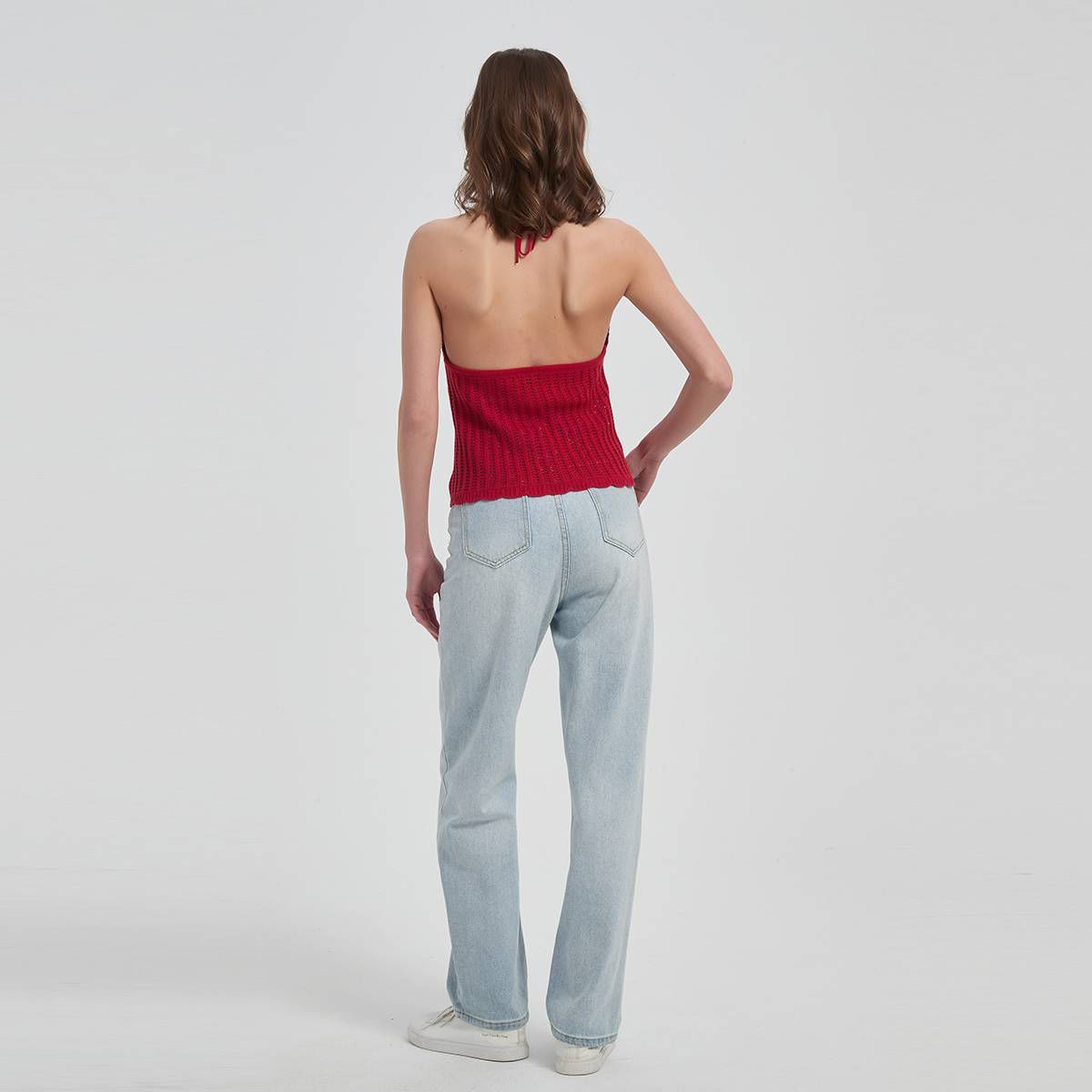 Women's Scalloped Halter Top - Wild Fable™ Red XS | Target