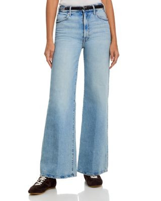 The Hustler Roller Sneak High Rise Wide Leg Jeans in I Confess | Bloomingdale's (AU)