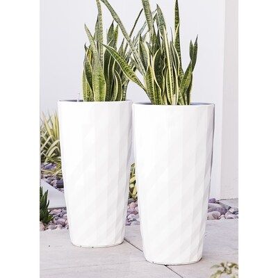 XBrand  2-Pack Extra Large (65+-Quart) White Plastic Self Watering Planter | Lowe's