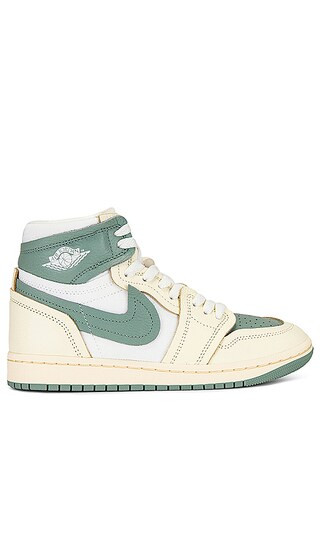 Air Jordan 1 High MM Sneaker in Legend Sand, Jade Smoke, Sail, & Muslin | Revolve Clothing (Global)