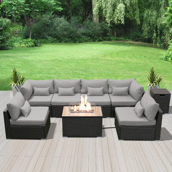 Marisa 6 - Person Outdoor Seating Group with Cushions | Wayfair North America