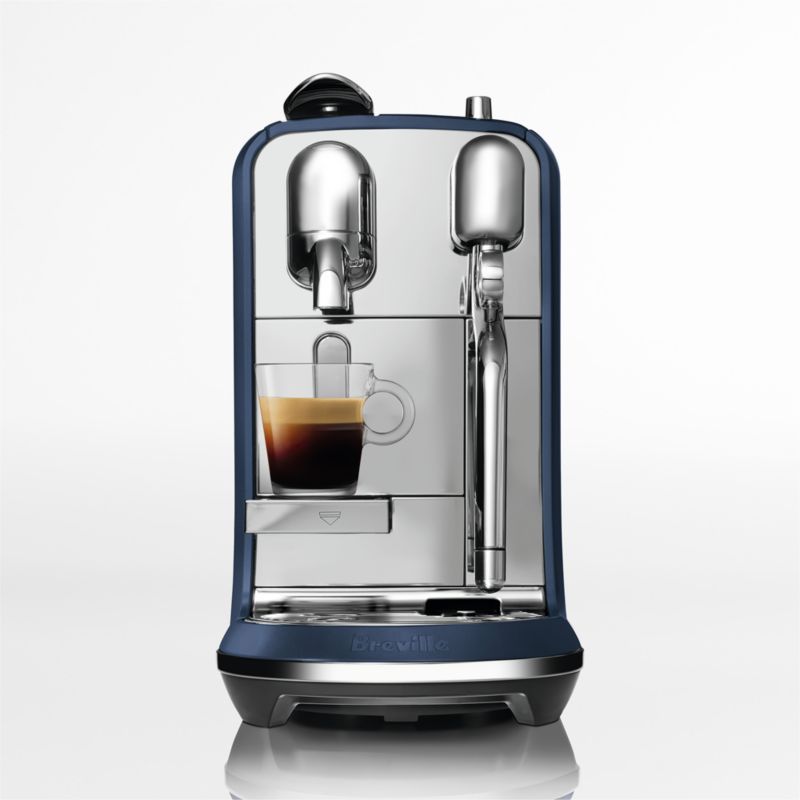 Nespresso by Breville Damson Blue Creatista Plus Espresso Machine + Reviews | Crate & Barrel | Crate & Barrel