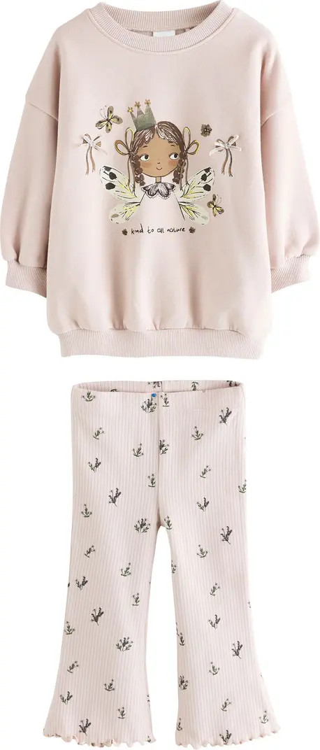 Kids' Character Graphic Sweatshirt & Flare Leggings Set | Nordstrom