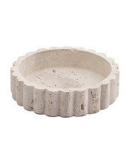 10x10x3 Fluted Solid Travertine Bowl | Home | Marshalls | Marshalls