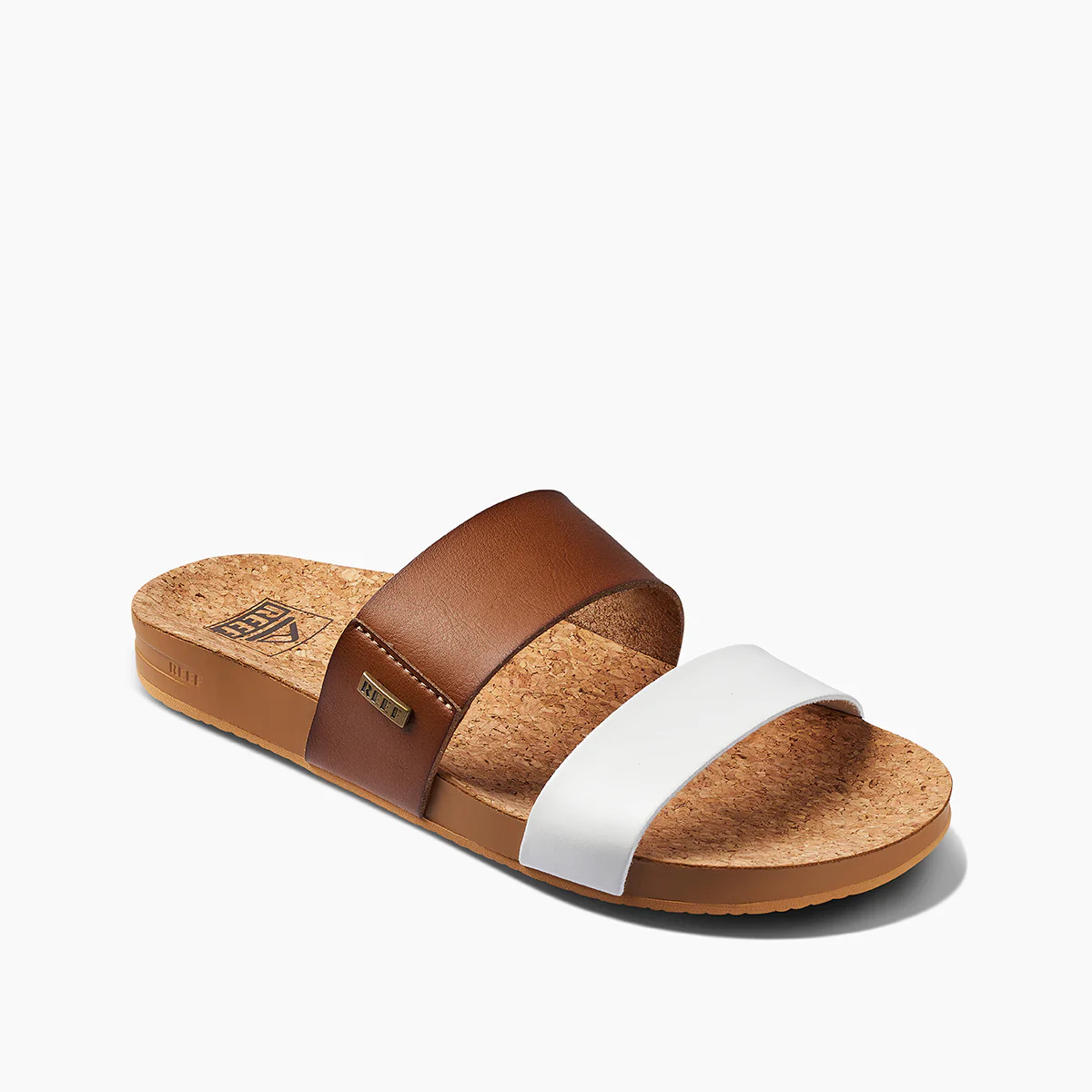 Women's Cushion Vista Slides in White Duo | REEF® | Reef