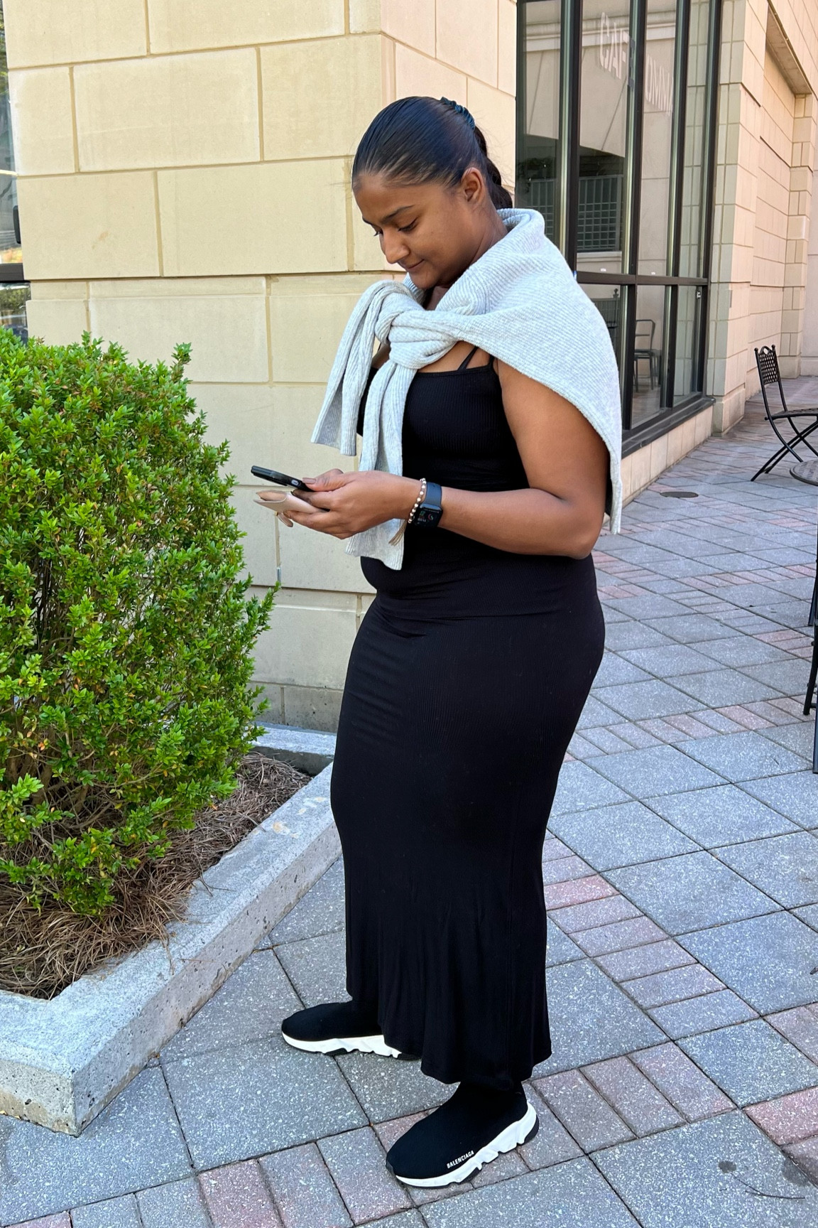 Travel airport outfit  !! Let me say this skims dress is too cozy I could go to sleep in it, yet so sleek and classy! And of course my balenciaga shoes are a must for airport fits 

#LTKtravel #LTKstyletip