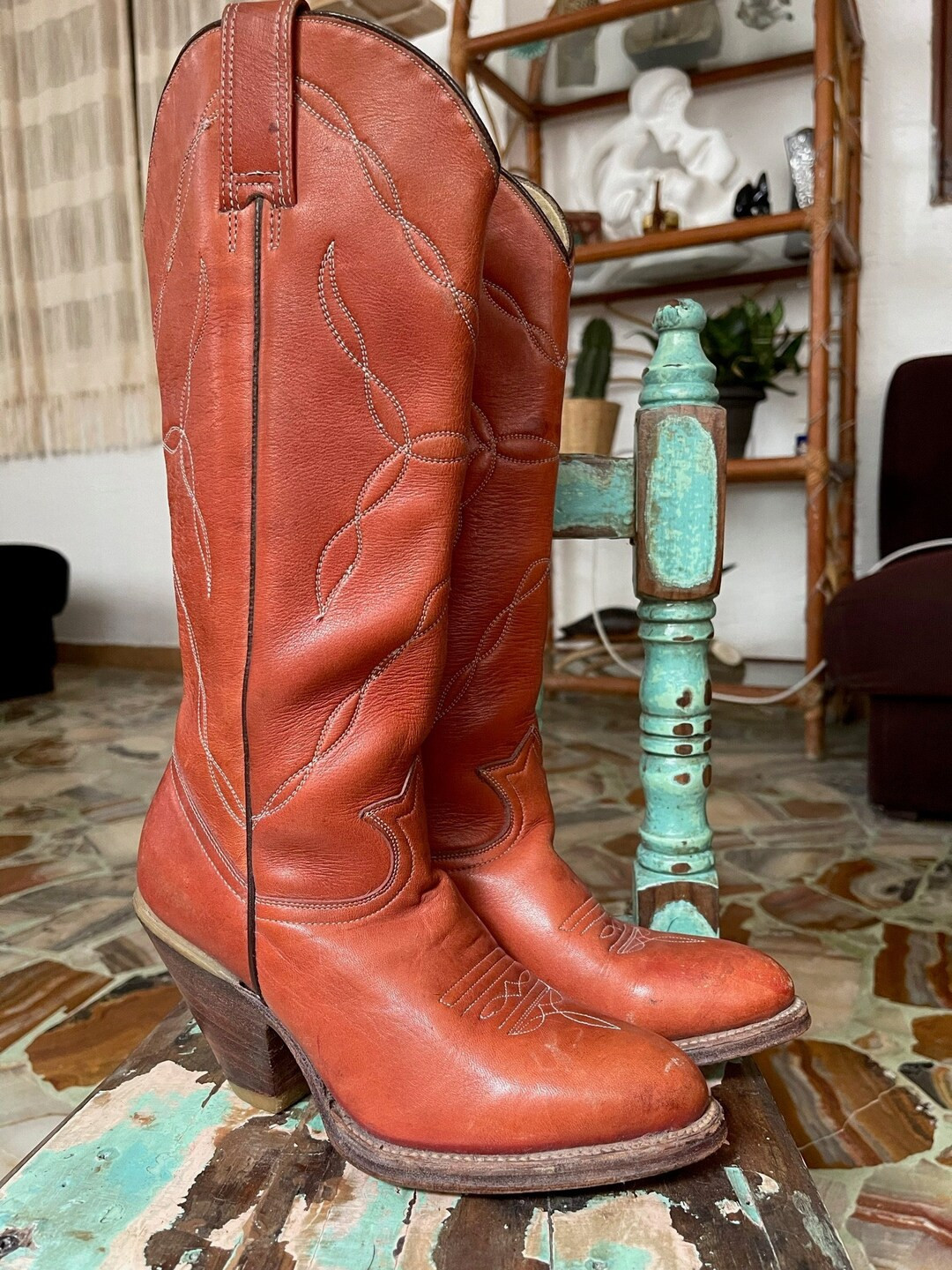 Vintage 1970's/80's Ladies High Heeled Rust Colored - Etsy | Etsy (US)