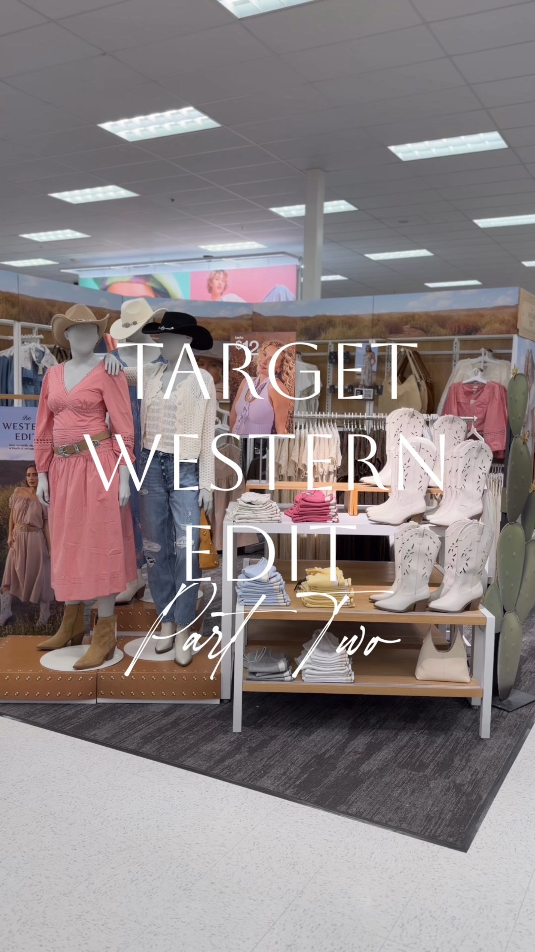 Western edit at Target // part two! 🤠 How cute are these new arrivals from Target?🫶🏻 Obsessed with the western dresses, denim, neck scarfs, spring tops, suede bags, graphic sweatshirts and more! Getting me excited for country concert season or a Nashville trip! Which Target new arrival is your fave?👇🏻 Check back for try-on reels!

#targetstyle #target #targethaul #springfashion  #springarrivals western style, target western, western outfit, country concert outfit, concert season, concert outfit, Nashville trip, Nashville getaway, new at Target, affordable, target fashion, target finds, spring outfit, spring style, new arrivals, target western, western target, outfit for concert 


#LTKootd #LTKWorkwear #LTKSeasonal