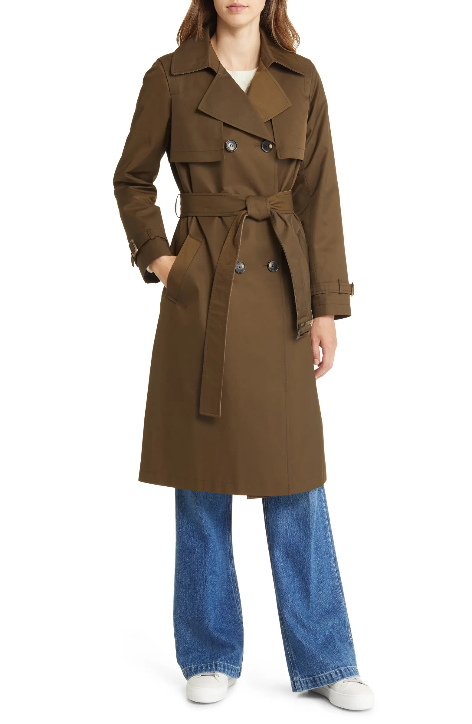 Water Resistant Double Breasted Trench Coat | Nordstrom