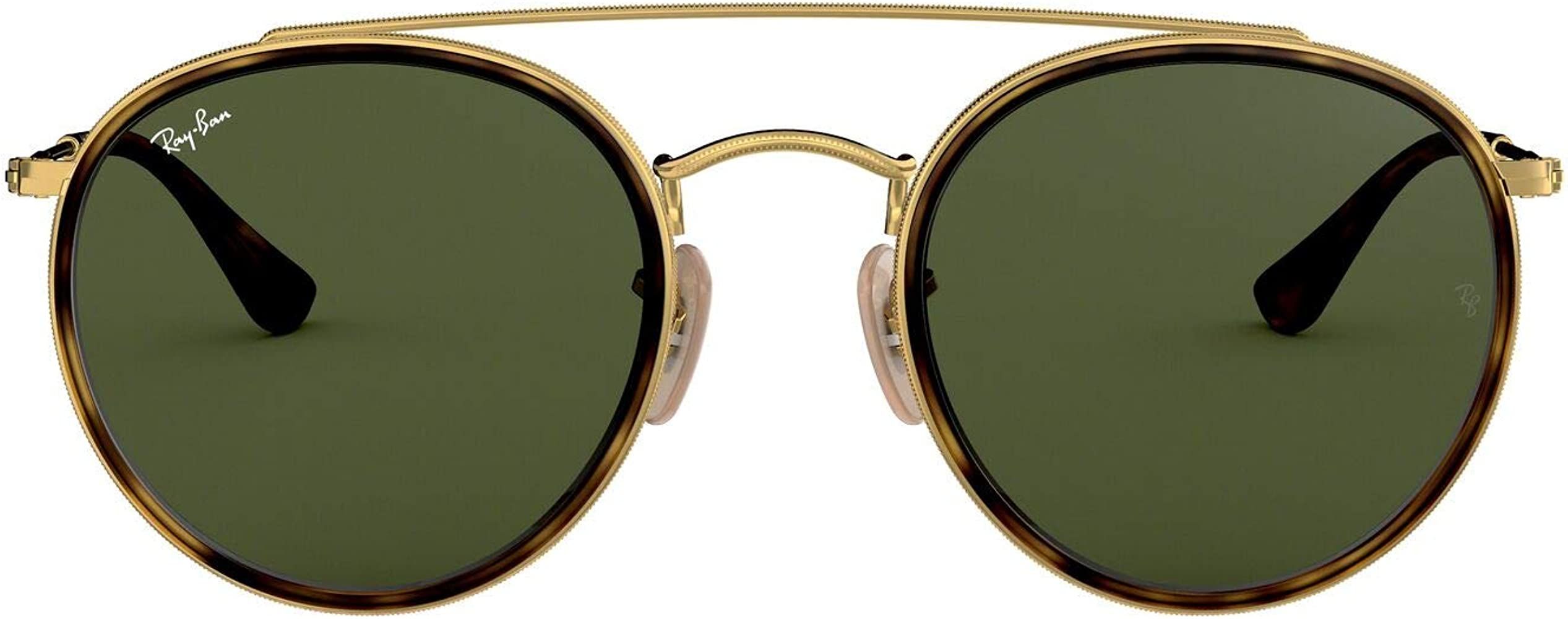 Ray-Ban Women's Rb3647n Double Bridge Round Sunglasses | Amazon (US)