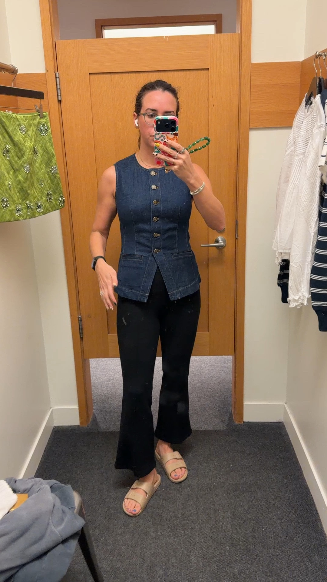 Denim vest perfect work top for warmer months, from @jcrew 

#LTKootd #LTKWorkwear #LTKSaleAlert